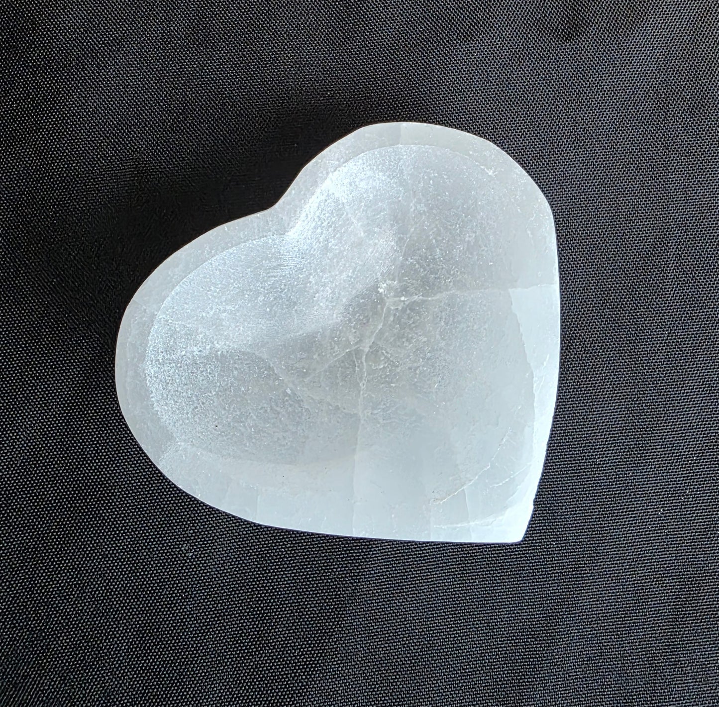 Selenite heart bowl