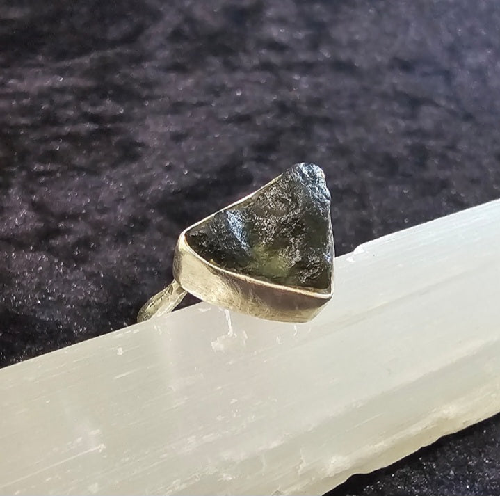 Majestic Moldavite hand crafted ring *PRE-OWNED*