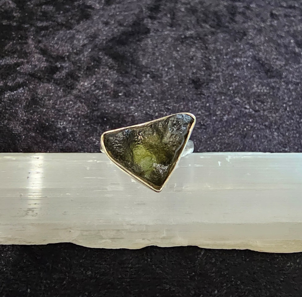 Majestic Moldavite hand crafted ring *PRE-OWNED*