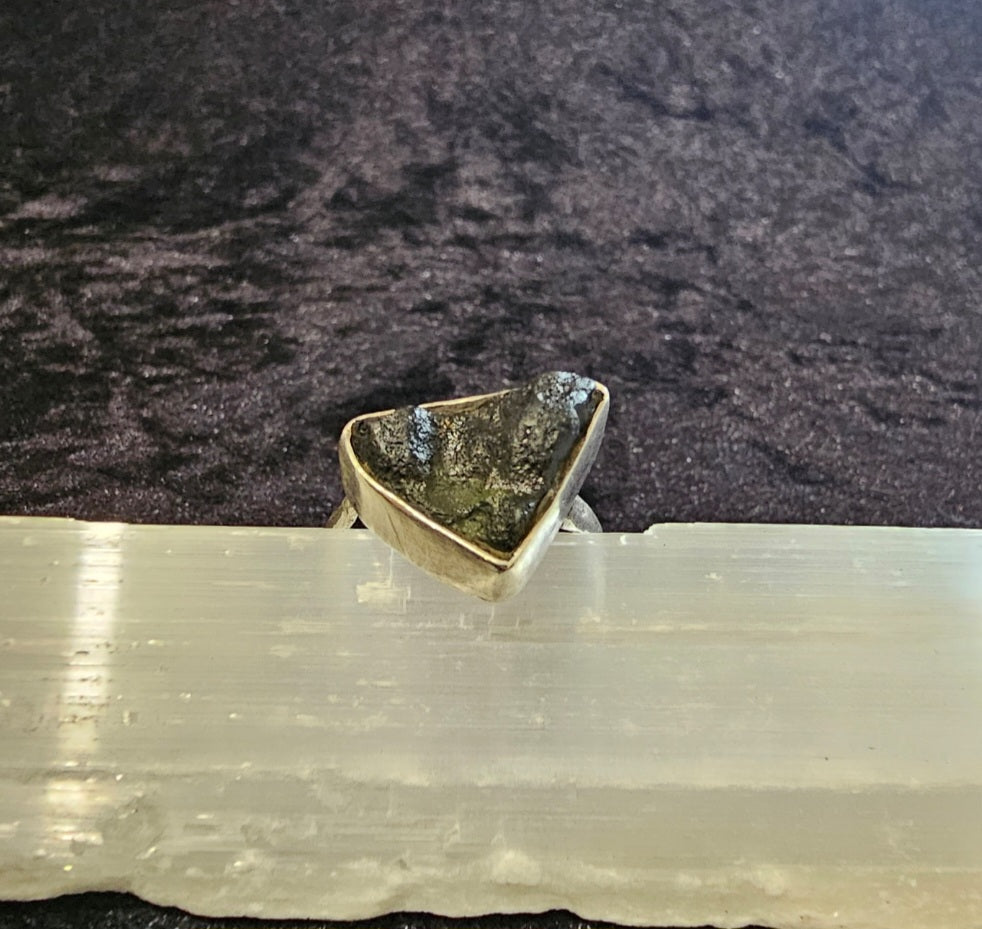 Majestic Moldavite hand crafted ring *PRE-OWNED*