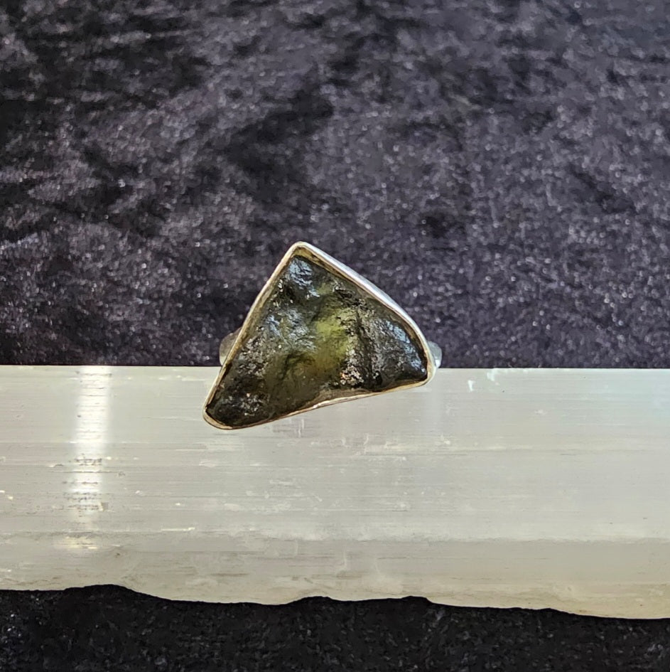 Majestic Moldavite hand crafted ring *PRE-OWNED*