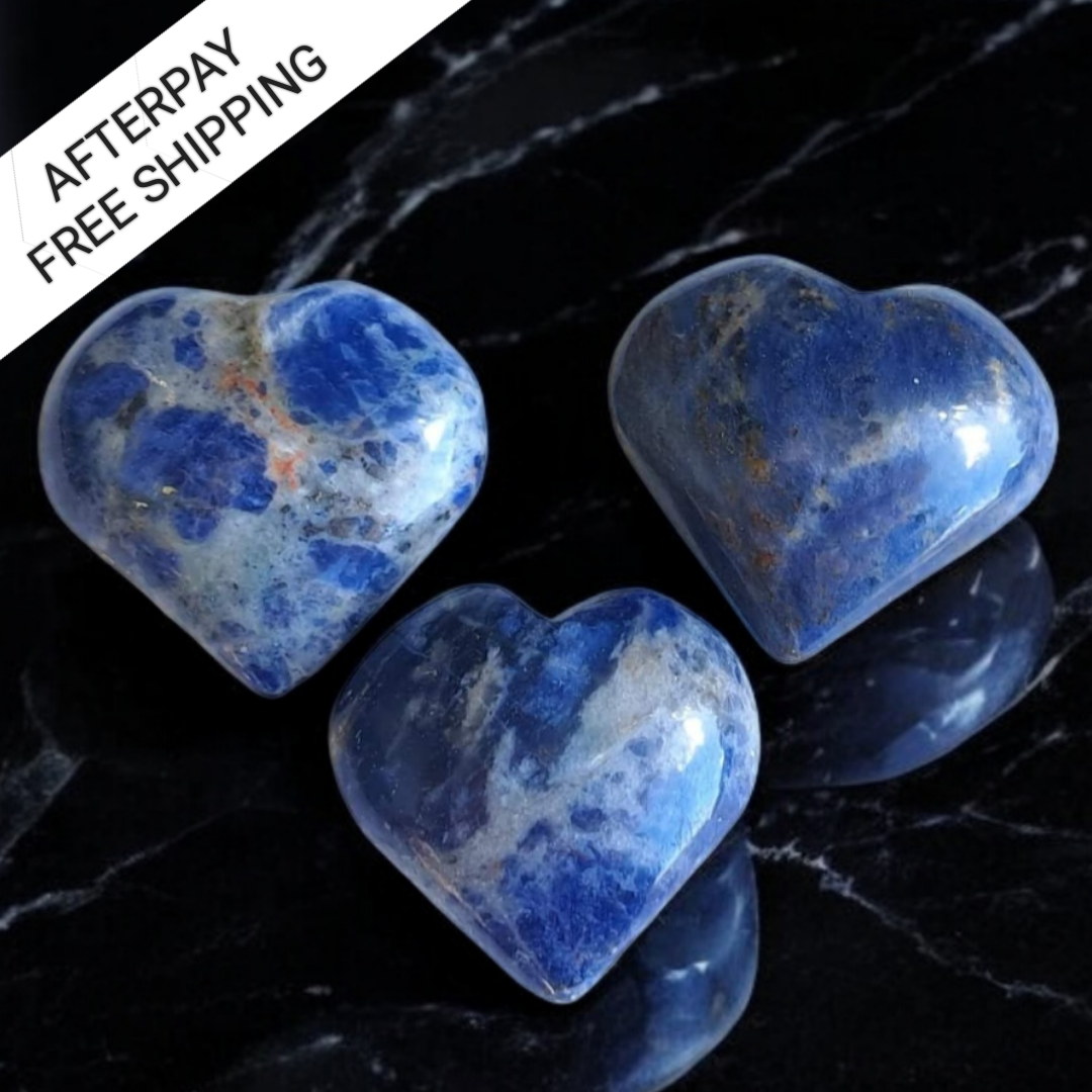 Sodalite mini hearts