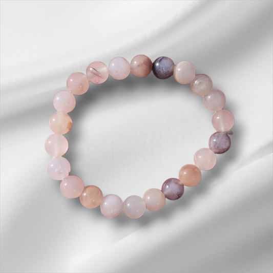 Peach Moonstone beaded bracelet